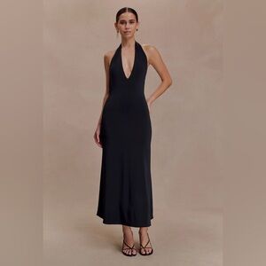 Meshki Genie Slinky Halter Midi dress size medium